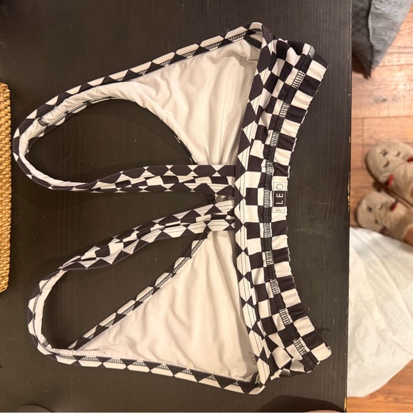 Checkered Black and White Bralette - Picture 2 of 3